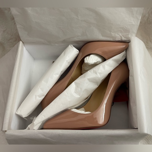 Authentic Christian Louboutin Pigalle Follies 100 Patent Blush Shoes size 40.5 - Picture 8 of 10